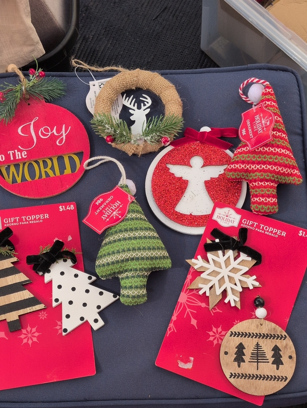Holiday Joy Mixed Ornament Set - Red, Green, Natural - Holiday Home
